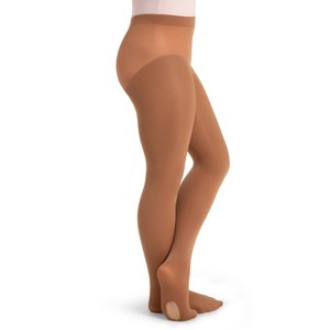 Capezio Ultra Soft Self Knit Waistband Transition Tight - Girls & Toddler - 1 of 4