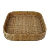 HomeRoots 11" Natural Square Bamboo Handmade Serving Tray - 4 of 4