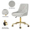 Lyngins Ergonomic Office Chair with Gold-Plated Five-Claw Chair Legs, Modern Teddy Fabric Home Office Desk Chairs, Adjustable Height Computer Chair - 4 of 4