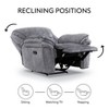 miBasics Breezenight Transitional Padded Manual Glider Reclining Chair Gray: Microsuede Upholstery, Foam Fill, Wood Frame - 3 of 4