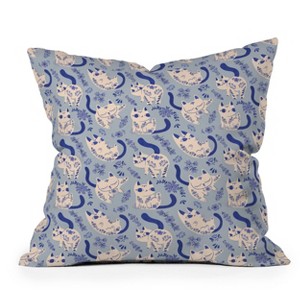 Deny Designs Carriecantwell Purrcelin Cats Square Indoor Throw Pillow - 1 of 4