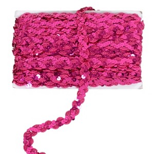 Alilang Sequin Braid Trim, 0.6 Inch Wave Sequin Strip, Glitter Metallic Paillette Sequin Ribbon, DIY Sewing Embellishment, 27 Yards - 1 of 4