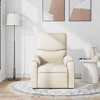 vidaXL Fabric Massage Recliner Chair for Living Room & Home Theater with 6-Point Vibration, Adjustable Back & Footrest - Cream - 3 of 4