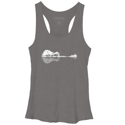 Women's Design By Humans Nature Guitar By Maryedenoa Racerback Tank Top