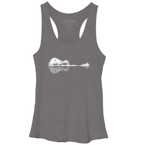 Women's Design By Humans Nature Guitar By Maryedenoa Racerback Tank Top - 1 of 3