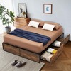 Tangkula Queen Industrial Metal Platform Bed Frame with 4 Drawers Wooden Footboard - 4 of 4