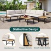 4-Piece Outdoor Patio Iron Sectional Sofa Set with Coffee Table and Side Storage Shelf - 4 of 4