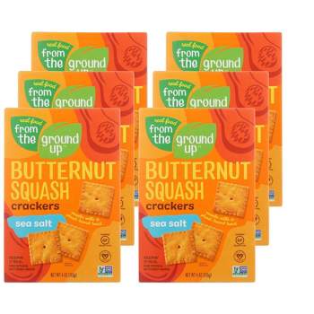 Real Food From The Ground Up Butternut Squash Sea Salt Crackers - Case of 6/4 oz