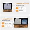 Garvee Dresser for Bedroom - Cloth Storage Tower with 10 Drawers, Rustic Brown TV Stand, Chest of Drawers with Fabric Bins - 2 of 4