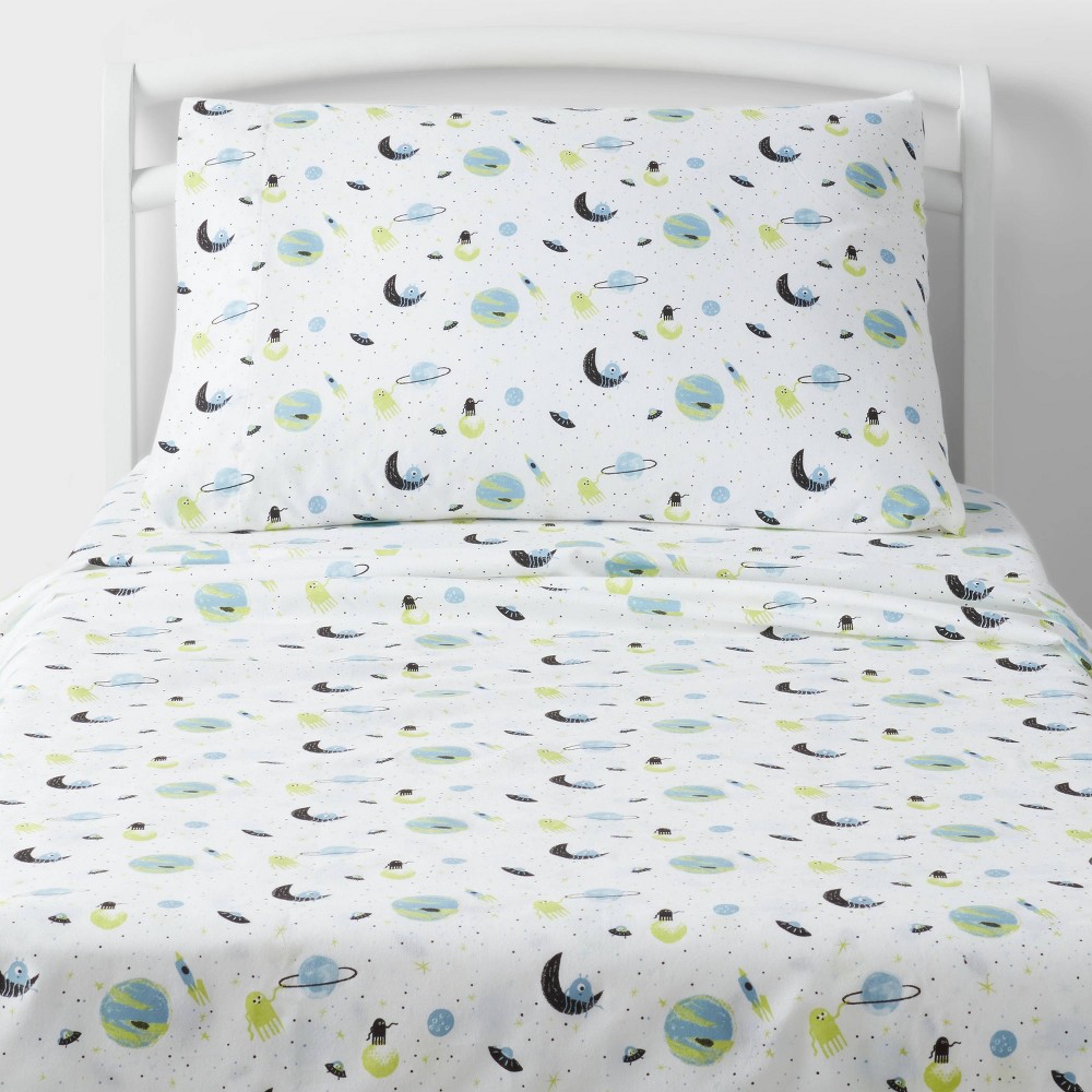 Photos - Bed Linen Toddler Space Kids' Cotton Sheet Set - Pillowfort™