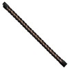 Black Bow Jewelry Rose Tone/Black Plated Stainless Steel Black Leather Bracelet, 8.5 In - 2 of 4