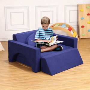7 Piece Modular Kids Play Couch – Convertible Sofa & Fort Builder for Playrooms, Bedrooms, and Imaginative Play - 1 of 4