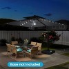 Crestlive Products 11FT Patio Double Top Cantilever Umbrella with Light Outdoor 360° Rotation 6 Heights Adjustable Offset Umbrella - 3 of 4