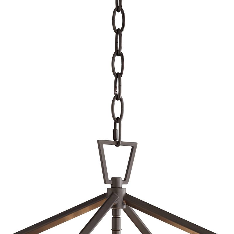 Franklin Iron Works Daynes Bronze Pendant Chandelier 19 3/4" Wide Farmhouse Industrial Rustic 4-Light Fixture for Dining Room Foyer Kitchen Island, 4 of 10