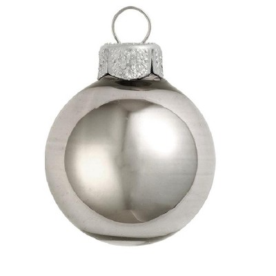 Northlight 12ct Smoke Silver Shiny Christmas Ball Ornaments 2.75" (70mm)