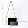 Quilted Shoulder Bag for Women, Medium Flap Crossbody Handbag with Chain Strap, Soft Vegan Leather Clutch Purse (Beige) - 2 of 4