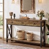 Tribesigns Farmhouse Console Table with 3 Drawers, 55" Entryway Table with 2-Tier Storage Shelf for Living Room, Entrance, Hallway, Foyer - 4 of 4