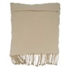Saro Lifestyle Macramé Throw Pillow With Poly Filling, 20", Beige - 2 of 3