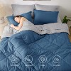 Bedsure Comforter Set – Bed in a Bag with Contrast Color Solid Design, Soft All-Season Bedding Set - 3 of 4