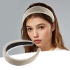 Unique Bargains Women's Checkered Pattern Padded Headband Hairband Accessories Faux Leather 1.2 Inch Wide 1 Pc - 2 of 4