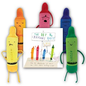 MerryMakers The Day The Crayons Quit  1 Each 5 Colors 12" Plush And Hardcover Book Set - 1 of 3