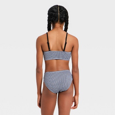 Детские купальники Art Class Girls' Popcorn Gingham Swimwear Set - art class™ Black/White L — фото 2