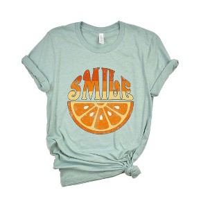 Simply Sage Market Women's Smile Orange Chart Short Sleeve Graphic Tee - 1 of 4