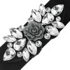 INSPIRE CHIC Women's Elastic Stretchy Vintage Elegant Rose Flower Rhinestone Belt - 2 of 4