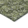 Olive Green Artichoke Green And Ivory Floral Washable Indoor Outdoor Area Rug - 4 of 4