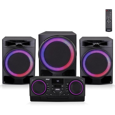 Pyle 4-Piece Mini Hi-Fi Stereo System - Bluetooth, USB, FM Radio, DVD/CD - PHSKR33