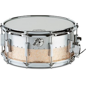 Pork Pie Aluminum Maple Hybrid Snare Drum 14 x 6.5 in. Champagne Sparkle - 1 of 4