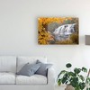 12" x 19" Lower Bond Falls In Autumn Bruce Crossing Mi Color by Monte Nagler - Trademark Fine Art: Gallery-Wrapped Canvas, Vertical Layout - 2 of 3