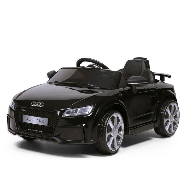 TOBBI 12V Kids Electric Battery Powered Ride On Audi TT RS Toy Car with Built In MP3 Player, Realistic Horn, and Remote Control, Black, 1 of 7