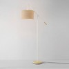 66" Serena Matte White Floor Lamp with Jute Shade - Globe Electric: Adjustable, ETL Listed - 2 of 4