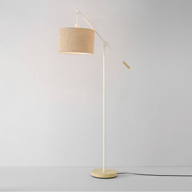 66&#34; Serena Matte White Floor Lamp with Jute Shade - Globe Electric, 3 of 10