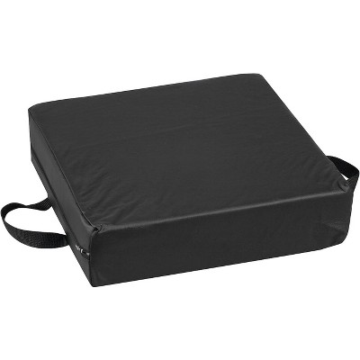 DMI Comfort Seat Cushion for Soft and Firm Support on Wheelchairs, Office Chairs, Dining Chairs and Stadium Seats, Standard Foam, 16 x 16 x 4, Black