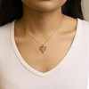 Haus of Brilliance Silver Diamond Accent "I LOVE YOU MOM" Heart Pendant Necklace - 4 of 4