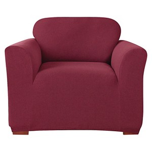 Stretch Twill Chair Slipcover Burgundy - Sure Fit, Red