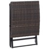 vidaXL Folding Stool Poly Rattan Brown - image 4 of 4