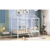 Twin Size Metal House Bed with Slatted Support - 3 of 4