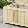 FONTOI 45.5 Gallon Outdoor Storage Box, Wooden Deck Box Garden Storage Container for Balcony, Porch, Poolside, Natural, 21.75"*17.75"*47.25" - 4 of 4