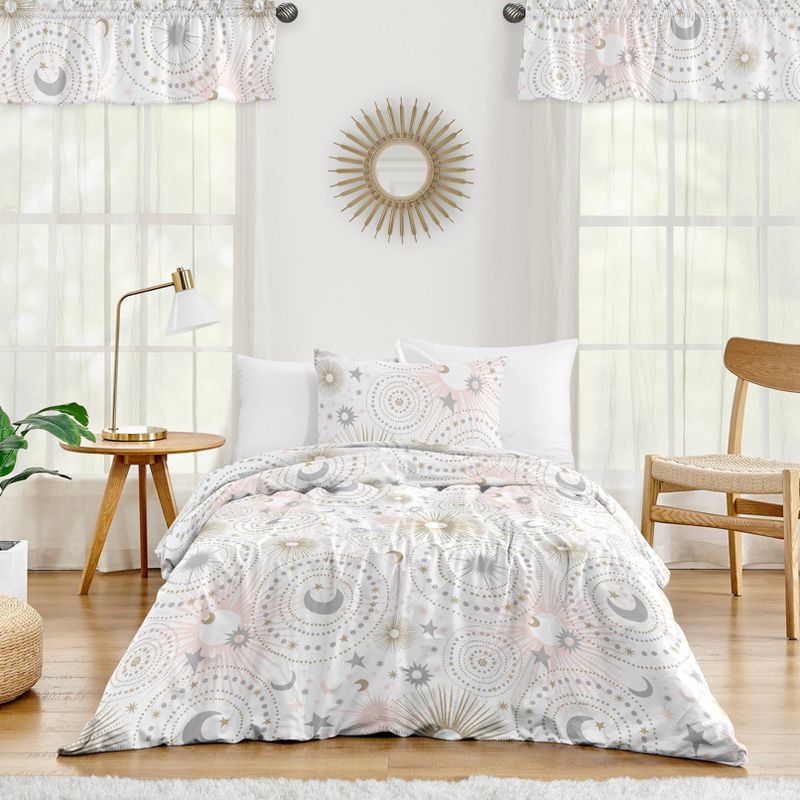 4pc Celestial Twin Kids&#39; Comforter Bedding Set Pink and Gold - Sweet Jojo Designs, 1 of 7