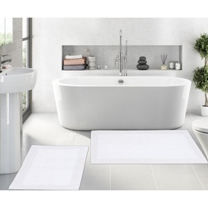 Home Weavers Luxury Collection 100% Cotton Tufted Bathroom Rug Set, Non-Slip Latex Bath Rug Set - 1 of 4