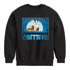 Boys' - Disney - Hakuna Matata Graphic Long Sleeve Fleece Sweatshirt - 1 of 4