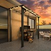 CLIHOME 8 ft. x 5 ft. Gazebo Outdoor Pergola for Patio, Lean to Hard Top Grill Gazebo Shelter with Roof, Small Wall-Mounted Heavy Duty Awnings - 4 of 4