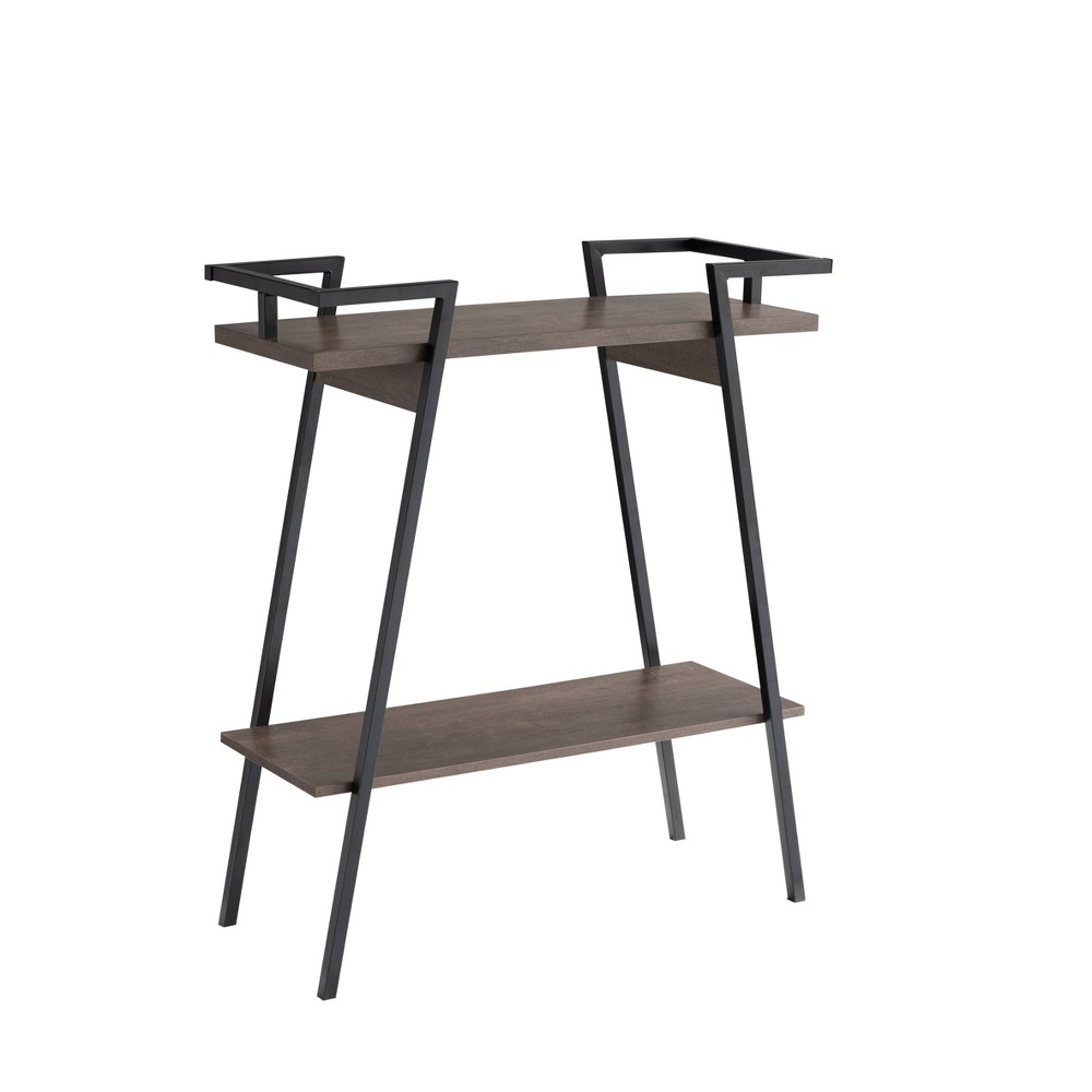 24/7 Shop At Home Grovalf Contemporary 1 Shelf Console Table Walnut Oak: Metal Frame, Modern Design, Entryway Storage -  87948024