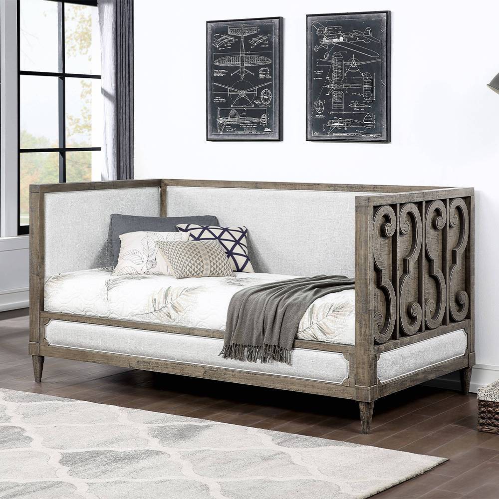 82&#34; Artesia Adjustable Full Daybed Beds Black - Acme Furniture: Metal Frame, No Trundle, Suitable for Kids