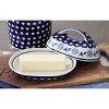 Blue Rose Polish Pottery M077 Manufaktura Butter Dish - 3 of 3