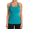 Attraco Women's Ribbed Workout Tank Tops with Built in Bra Tight Racerback Scoop Neck Athletic Top Sport Tops - 3 of 4