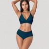 Anna-Kaci Swim Women's V-Neck Bikini Swimsuit with Crossover Top and High Waist Bottom - 3 of 4